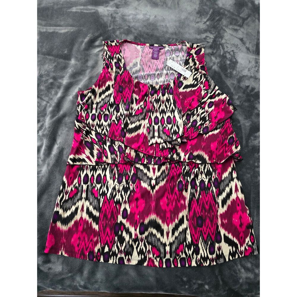 NWT Beverly Drive Sleeveless Tank Blouse Women's Plus Size 1X
